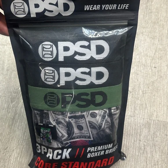 PSD Premium Boxer Briefs 3-Pack - Black, Green, and Gray - Picture 2 of 5
